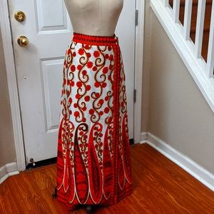 Vintage 1960s groovy printed wrap skirt.